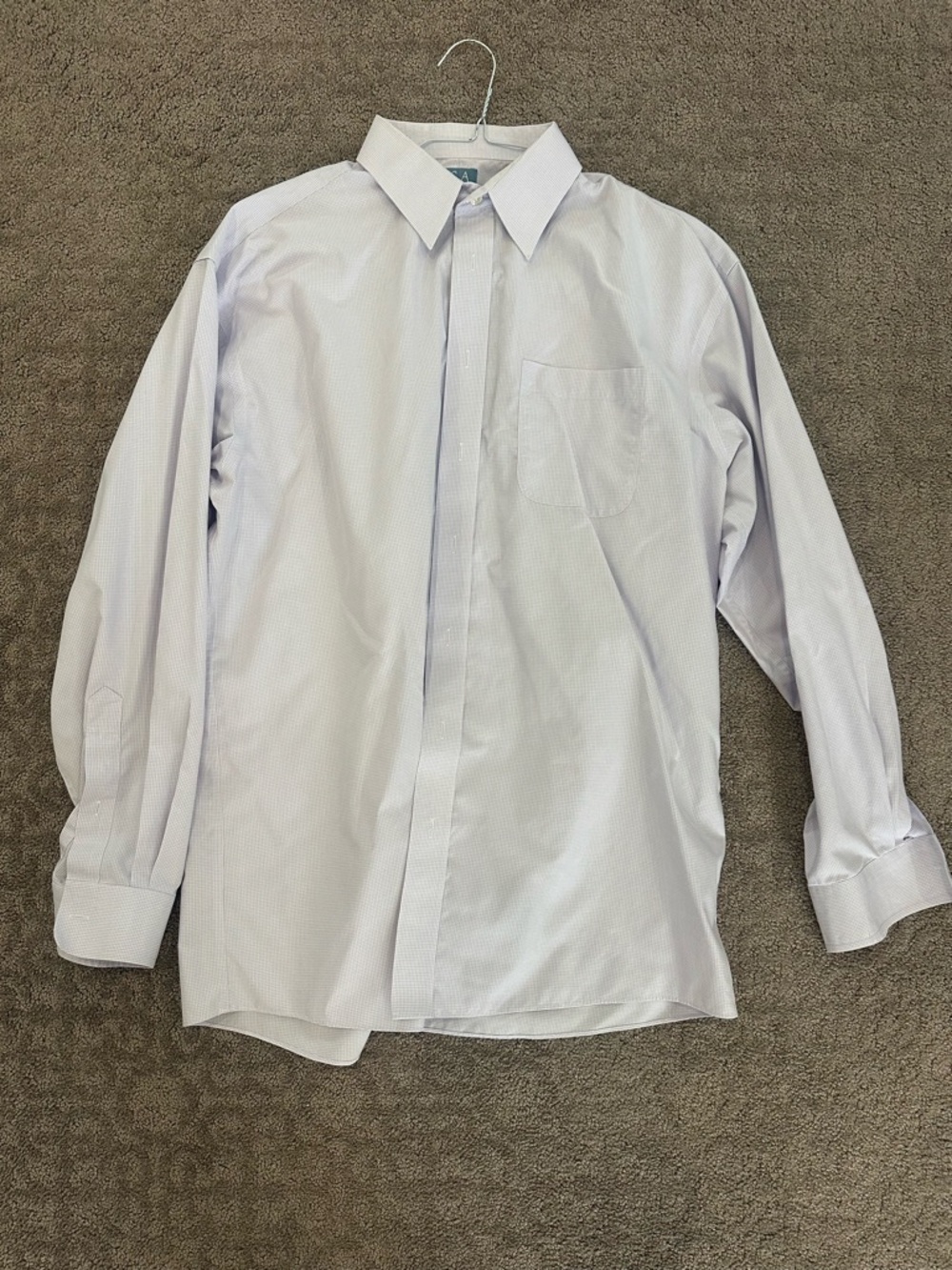 Men’s joseph a bank dress shirt 16.5–35 lavender and white check